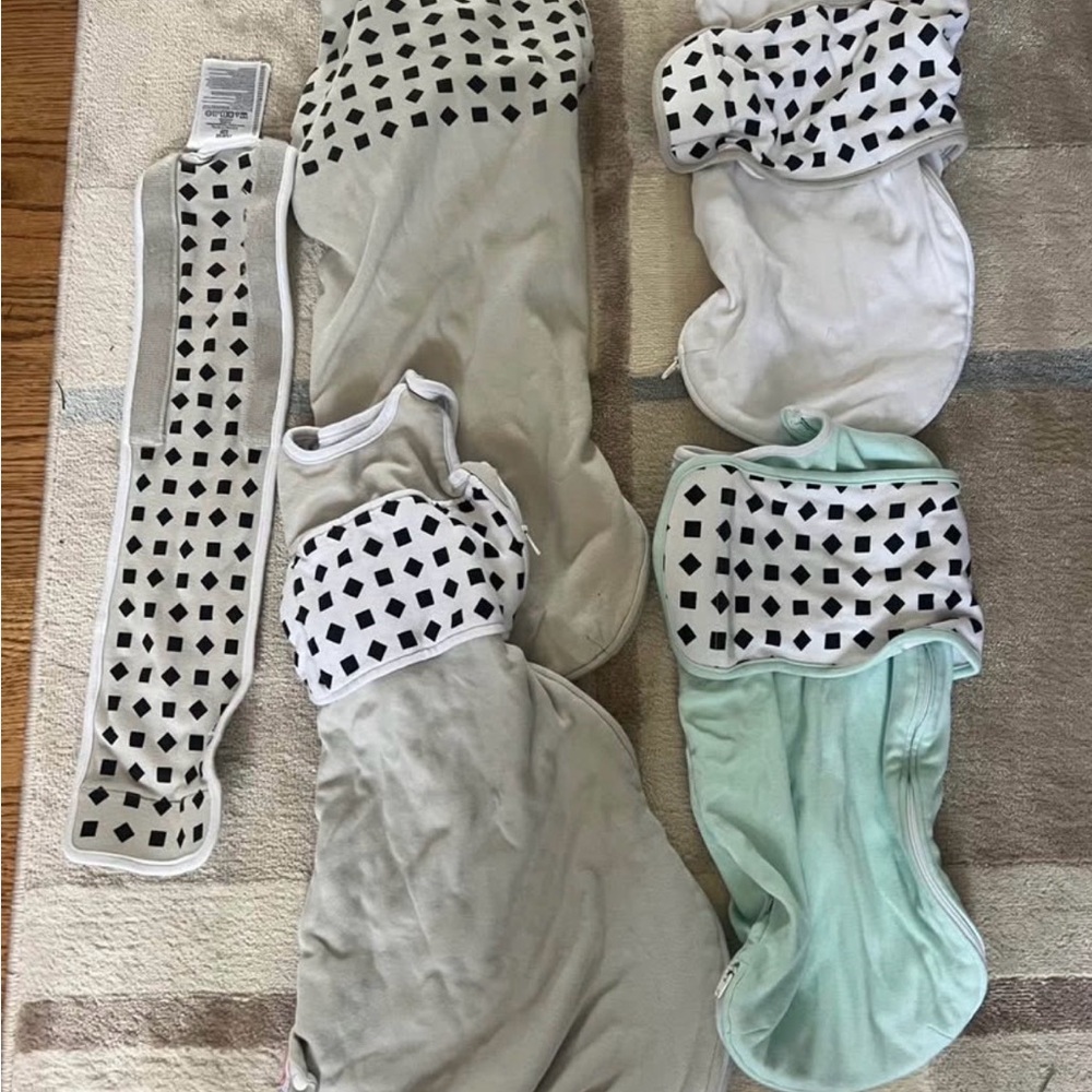 Cozy Swaddle Set for Babies - Cream and Mint